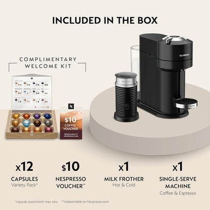 Breville Nespresso Vertuo Next Coffee & Espresso Maker - Includes Aeroccino Milk Frother