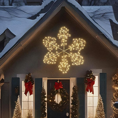 35 Inch LED Snowflake Light with 8 Modes & Timer - Outdoor Christmas Decor