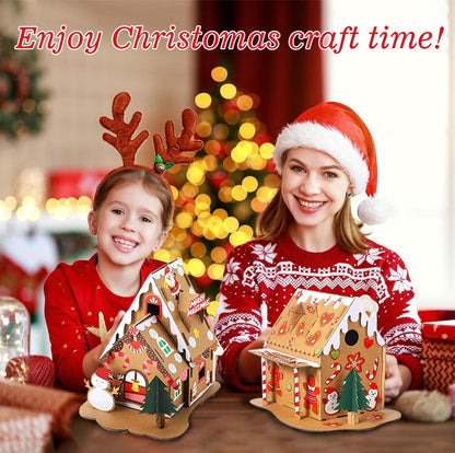 Regine Switzerland Christmas Gingerbread House DIY Kit - 12 Pack Cardboard Fun for Kids & Adults