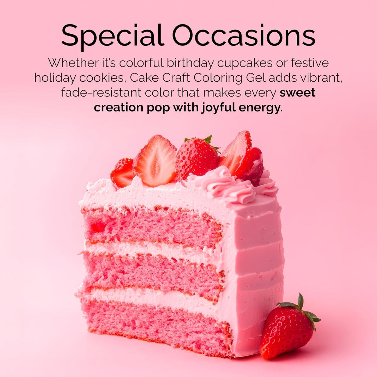 Cake Craft Coloring Gel Kit - 12 Vibrant Edible Colors for Icing, Fondant, Cake Batter & Cookies
