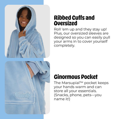 THE COMFY Dream | Lightweight Microfiber Fleece Wearable Blanket, Oversized Design with Hood from Shark Tank, Soft Oversized Pocket Blanket, Warm and Cozy Gifts