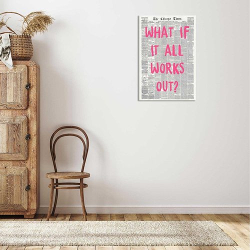 Drimiler Retro Newspaper Poster - Positive Affirming Quote Canvas Wall Art | Minimalist Design 12x18in