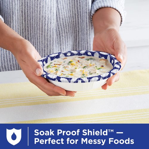 Dixie Ultra® Disposable Paper Bowls, 20 ounce, Dinner Size Printed Disposable Bowls, 56 Count (1 Pack of 56 Bowls),