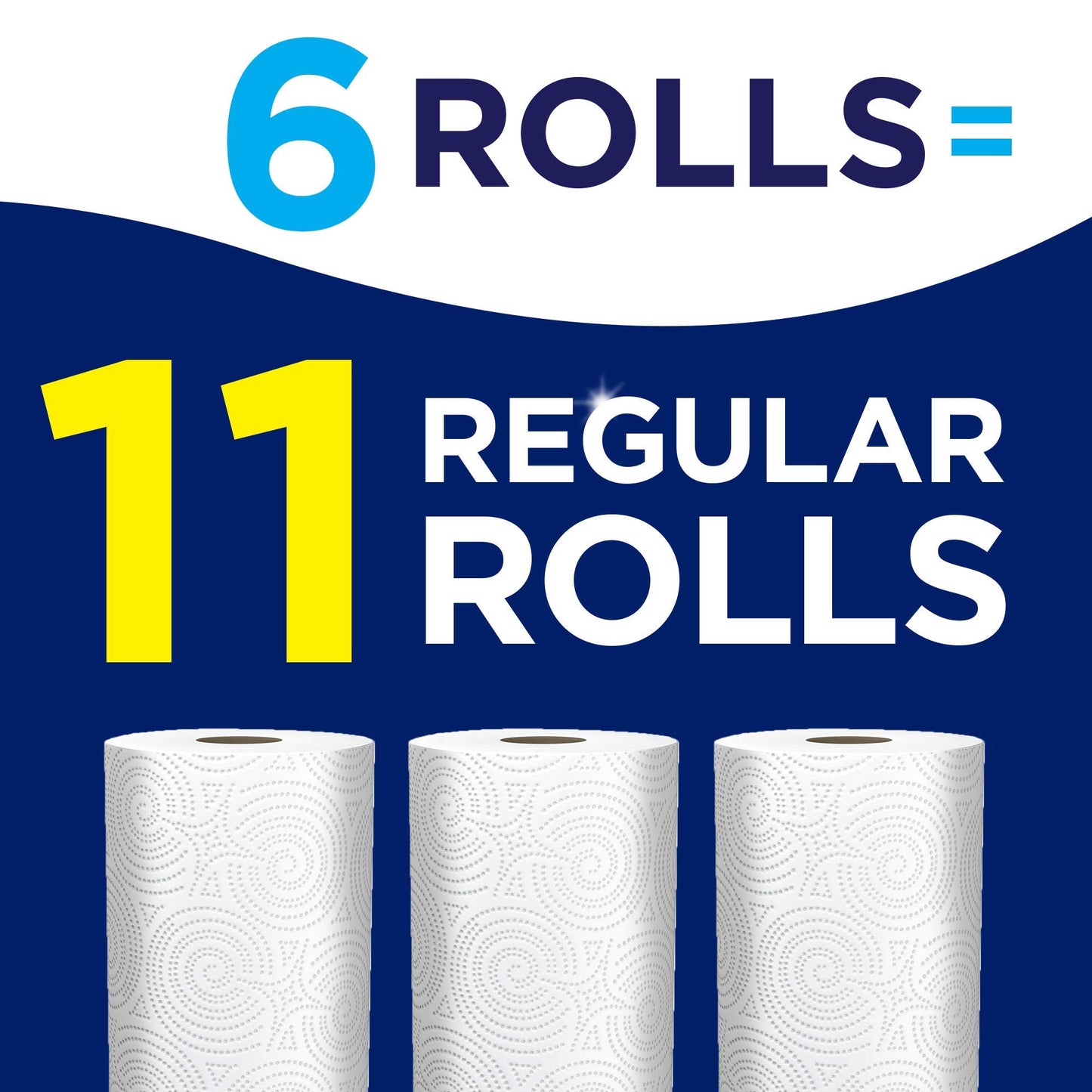 Sparkle Pick-A-Size Paper Towels, 6 Rolls = 11 Regular Rolls, Everyday Value Paper Towel With Full And Half Sheets