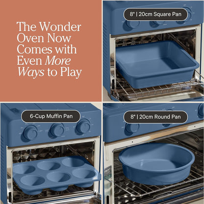 Our Place Wonder Oven - 6-in-1 Air Fryer & Toaster Oven with Steam Infusion | Non-Toxic Bakeware Set in Blue Salt