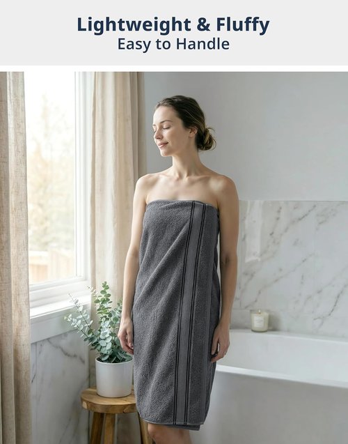 LANE LINEN 100% Mercerized Cotton Bath Towels Set - 18 Soft Towels for Spa & Home | Durable, Zero Twist, Cool Grey