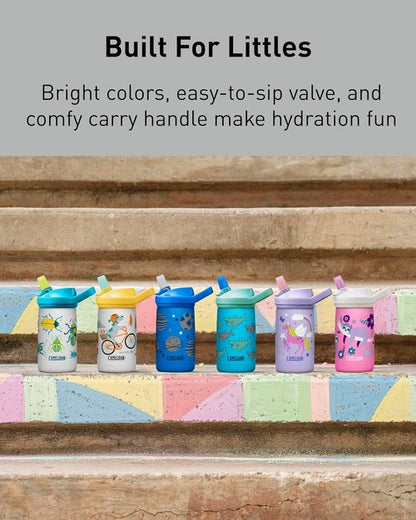 CamelBak Eddy+ Kids Water Bottle - Insulated Stainless Steel with Bite Valve, 12oz - Perfect for Biking and Outdoor Fun