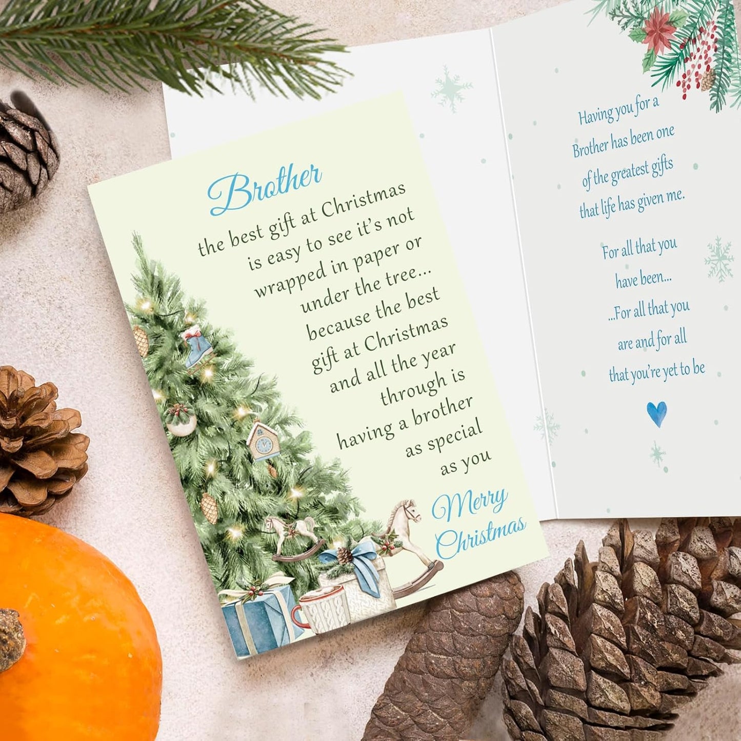 Regine Switzerland Funny Christmas Card for Brother - Heartfelt Xmas Gift from Sister | Sweet Holiday Message