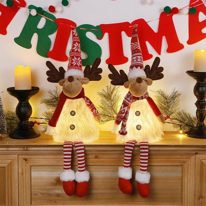Juegoal Lighted Christmas Reindeers - 23 Inch Handmade Rudolph Elk Figurines | Battery Operated Holiday Decor