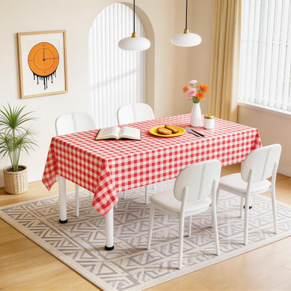 VAIPI 12 Pack Disposable Tablecloths - Pastel Plaid Gingham for Easter Parties | 108 x 54 Inch