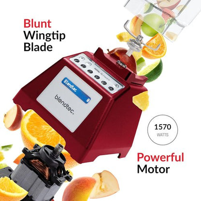 Blendtec Total Classic Original Blender - Professional-Grade 90 oz WildSide+ Jar - 6 Pre-Programmed Cycles - Red