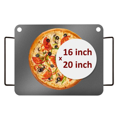 Colenza Pizza Steel for Oven 16 x 20, Heavy-Duty Pizza Baking Steel For Oven with Handles for Crispy Crust for Oven and Grill, Ideal for Sourdough Bread, 16 inch x 20 inch