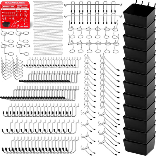 Pegboard Hook Set by [Brand Name] - 300 Durable Metal Hooks for Tool Organization | Perfect for Garage & Craft Storage