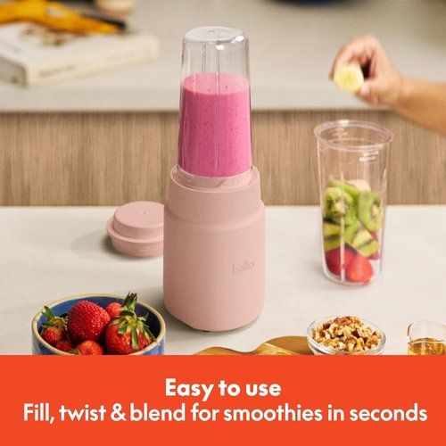 Bella Portable Rocket Blender - 6 Pcs Juicer & Smoothie Maker | BPA-Free, 240W, Stainless Steel Blade, Dishwasher Safe