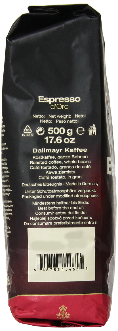 Dallmayr Espresso d'Oro Whole Bean Coffee, 17.6 Ounce