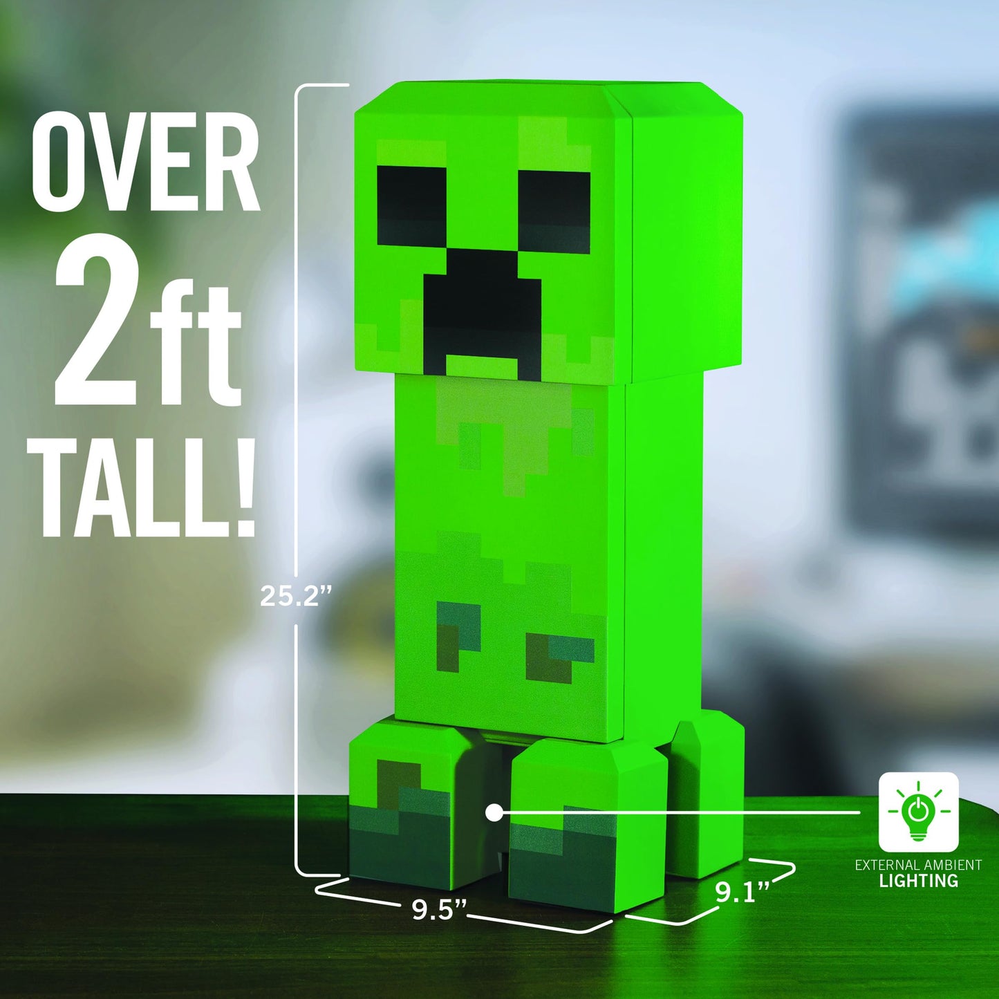 Ukonic Minecraft Legends Creeper 12 Can Mini Fridge AC/DC