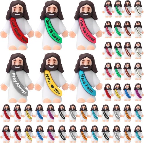 Bememo Mini Jesus Figures - 100 Pcs Original Design Toys for Sunday School & Baptism Gifts