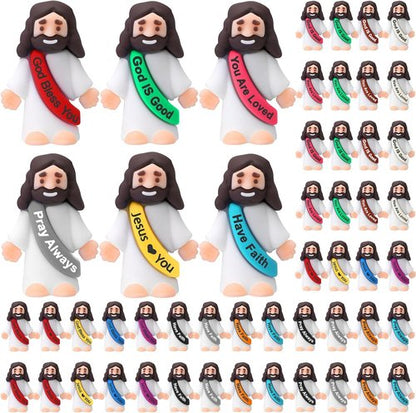 Bememo Mini Jesus Figures - 100 Pcs Original Design Toys for Sunday School & Baptism Gifts