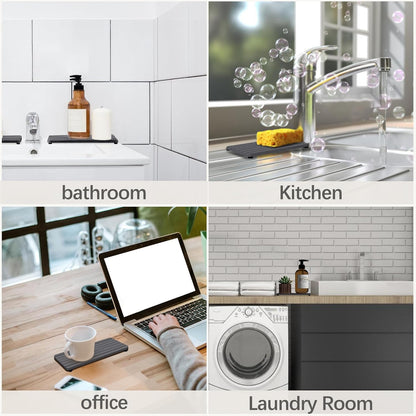 NiuYichee Diatomite Coasters - Set of 4 Water Absorbent Kitchen & Bathroom Trays | Modern Home Decor