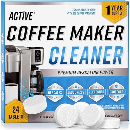 Coffee Machine Cleaner Tablets by [Brand Name] - 24 Count Descaler for Nespresso, Keurig, Ninja & More