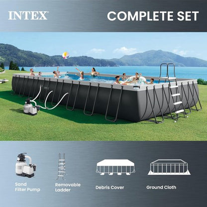 Intex Ultra XTR Rectangular Above Ground Pool Set - 32 ft x 16 ft, 52 in Deep with Sand Filter Pump & Accessories