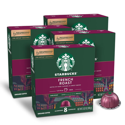 Starbucks by Nespresso Vertuo Coffee Pods - French Roast Dark Roast, 32-Count, Brews 7.8 Oz.