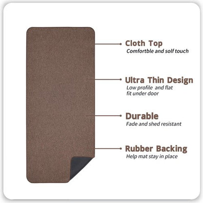 Bosap Bath Mat,Ultra Thin Bathroom Runner Rugs,Large Bath Mats for Bathroom,Quick Dry,Non-Slip,Machine Washable,Low Pile,Bath Rug,Shower Outside,Sink,Home Decor Accessories.Brown,3'x5'(36x60inch)