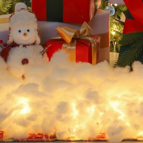 JOYIN Fake Snow Cotton | 1 LB Soft Snow Blanket for Christmas Village Decor & Winter Displays