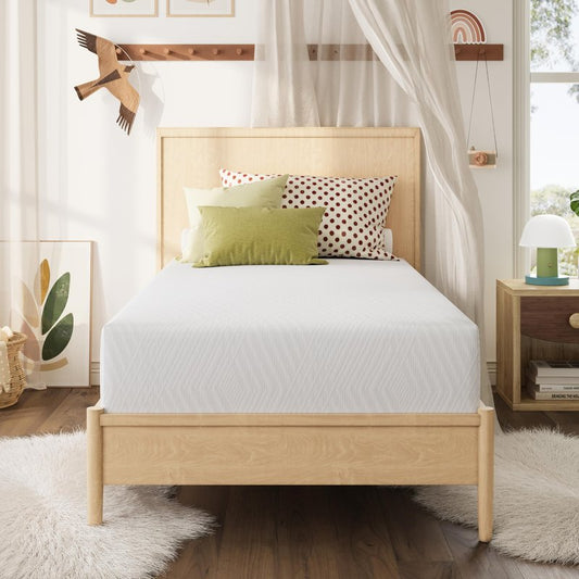 MLILY Twin Mattress in a Box, 10 inch Mattresses for Kids Bed Single Size Daybed Individual Bunk, Green Tea Memory Foam Medium Firm