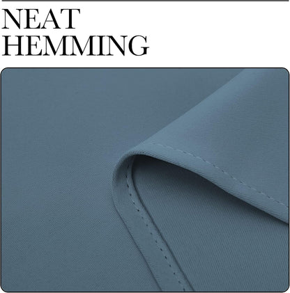 NICETOWN Smoky Blue Blackout Curtains - Thermal Insulated Drapes for Small Windows | 63" Length, 34" Wide, 2 Panels
