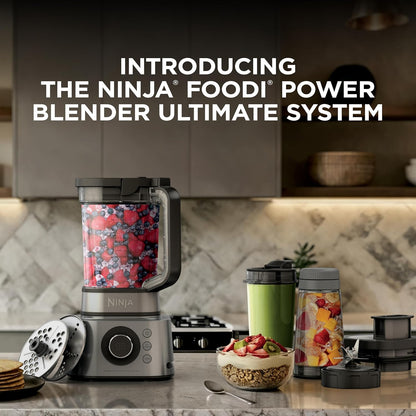 Ninja Blender - Food Processor Combo | Power Blender System for Smoothies & Shakes, 72-Oz Pitcher, Silver