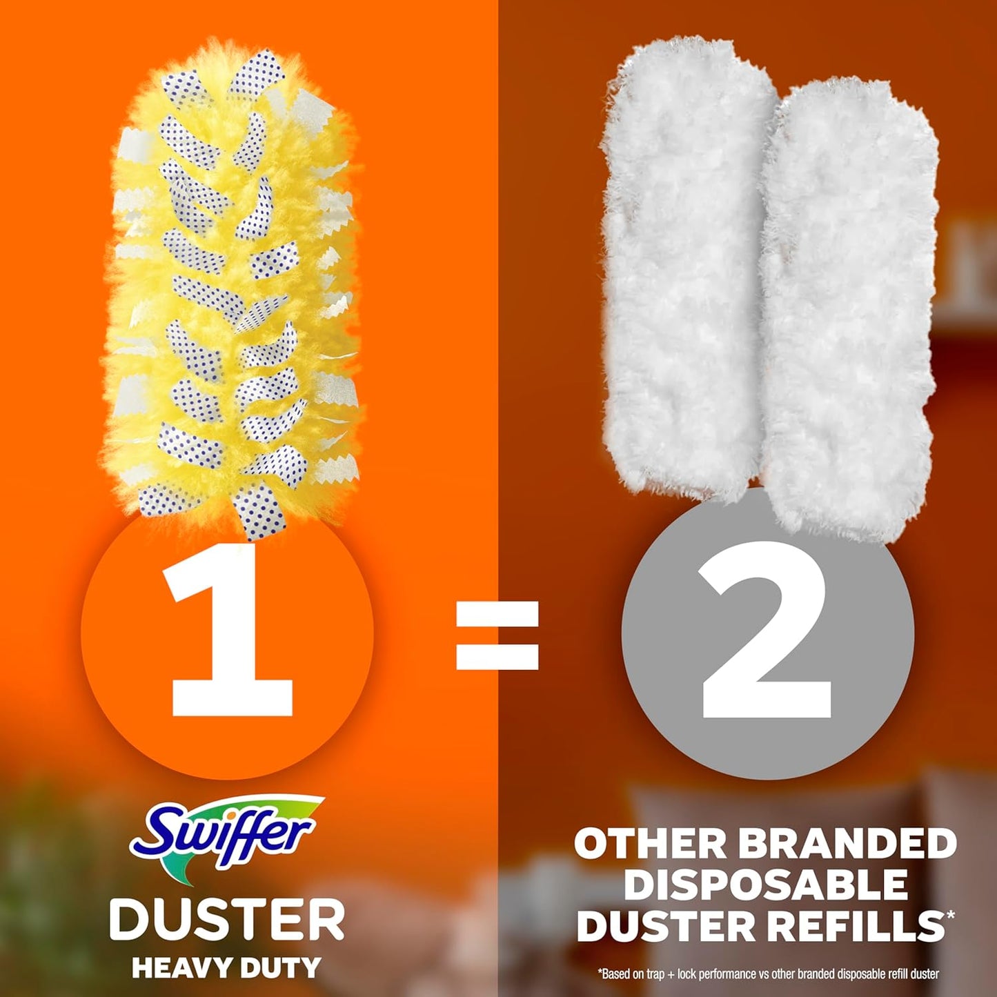 Swiffer Duster Kit - Heavy Duty Starter Kit with 8 Refills & 6 ft Extendable Handle