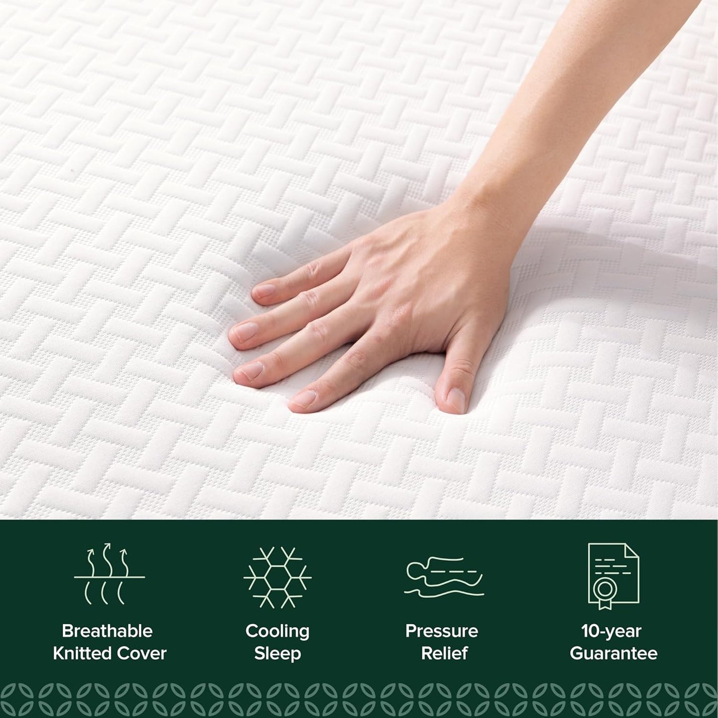 Zinus 5 Inch Twin Memory Foam Mattress - Cooling Comfort with Breathable Layers, Fiberglass Free