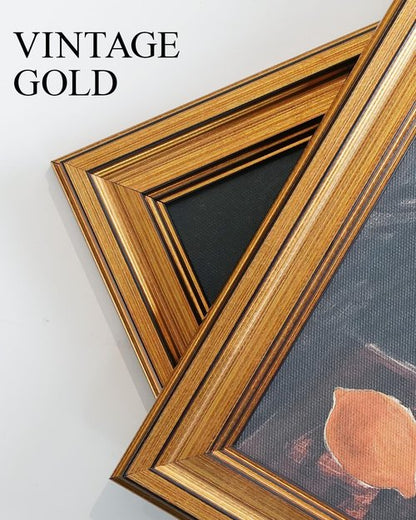 ARPEOTCY Gold Framed Canvas Wall Art - Retro Coffee Cup Prints for Kitchen & Dining Room | 8x10 Inch