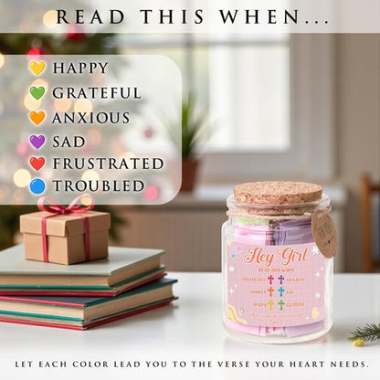 Bible Verse Jar for Teen Girl – First Communion Gifts for Girls, Christian Gift For Teens, Graduation Gifts