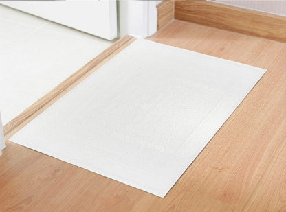 TOALLA (Pack of 12 100% Cotton White Bath Mat Towel (18x25 Inches) Light Weight Quick Drying & Machine Washable - Hotel Supplies Shower Hotel Bath Mat Towel Economy