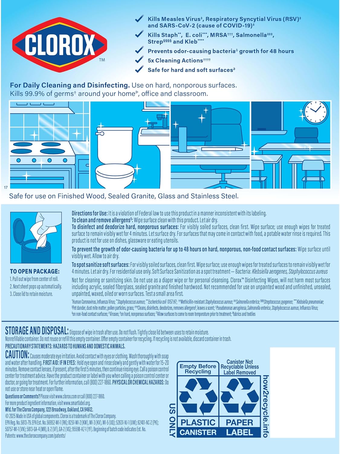 Clorox Disinfecting Cleaning Wipes - Fresh Scent, Bleach-Free, 75 Count for Effective Cleaning