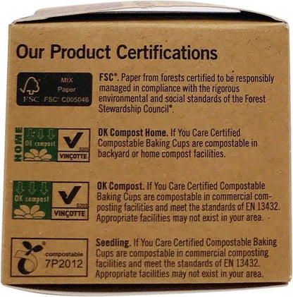 If You Care Baking Cups - Large Size (60 Count) | Eco-Friendly & Compostable Design