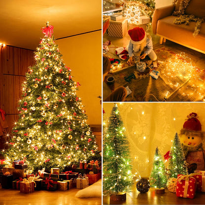 Mlambert 33FT Battery Operated Fairy Lights - Waterproof, Dimmable 100 LEDs with Remote & Timer