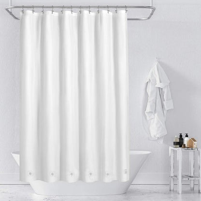 Barossa Design White Shower Curtain Liner with 6 Magnets - Waterproof PEVA Shower Liner for Bath Tub, 72" x 72" Standard Size, PVC Free & Metal Grommets - White, 72x72 (Pack of 2)