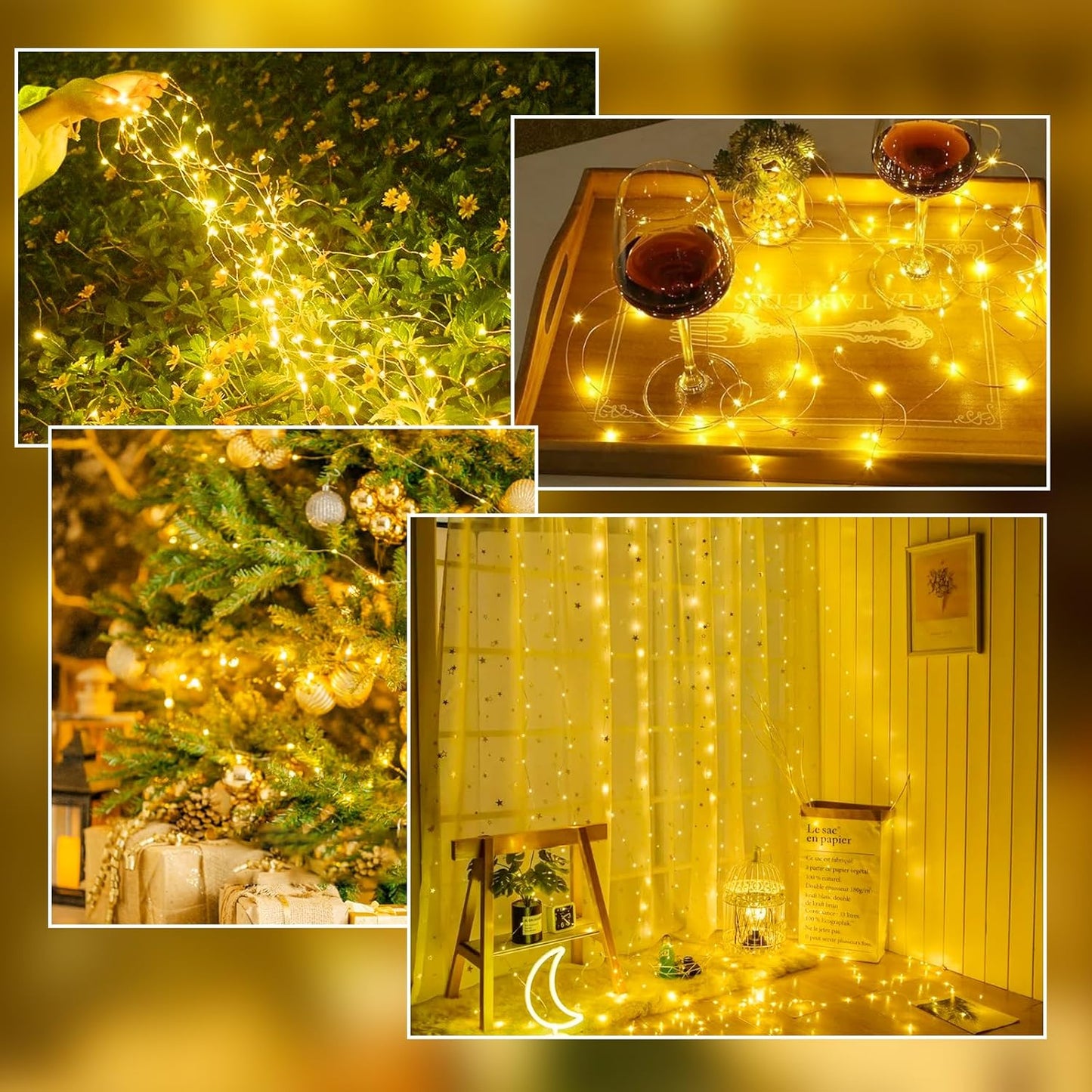 Skiennix 33FT 100 LED Fairy Lights - Waterproof Battery Operated String Lights with Remote & Timer | Warm White