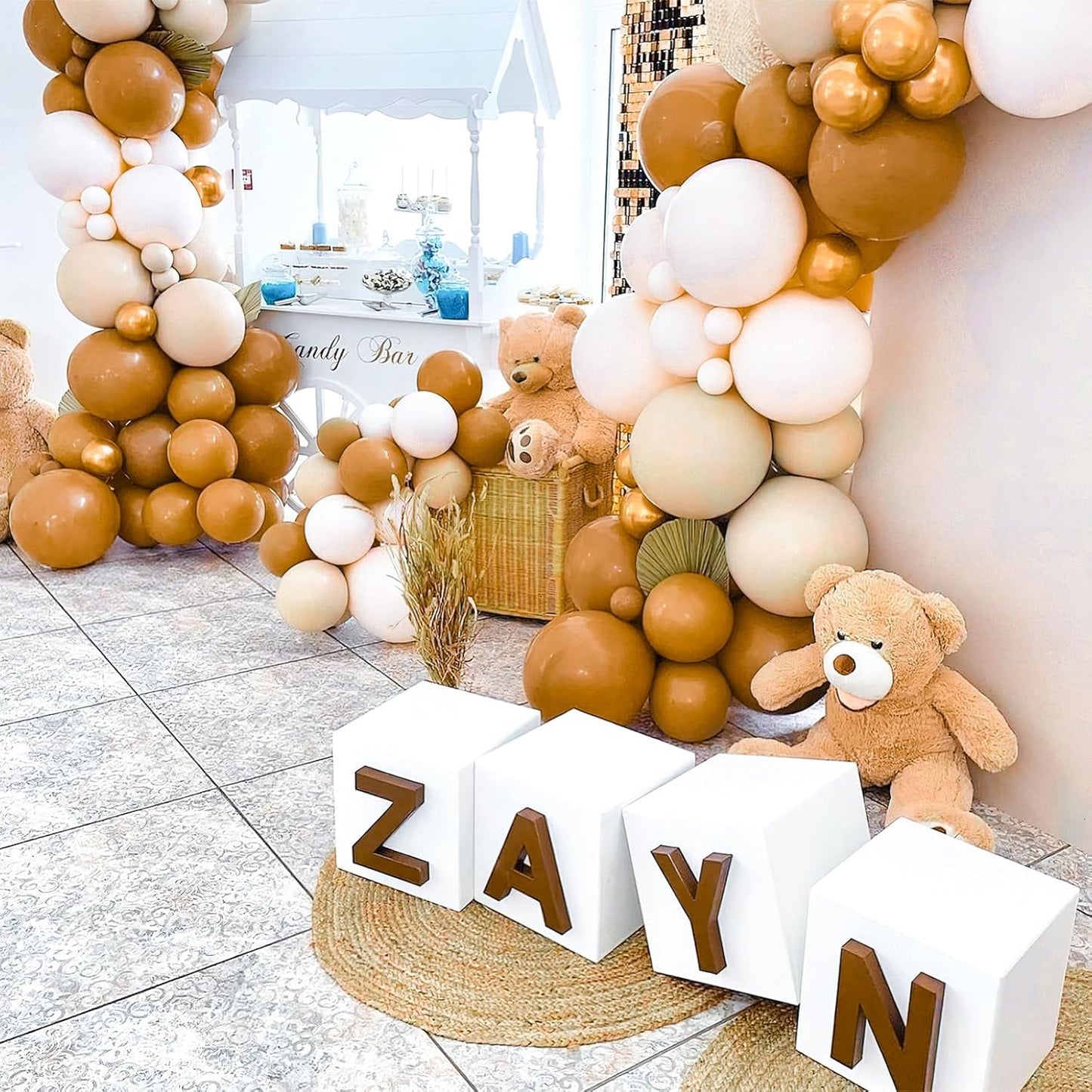 PartyWoo Light Brown Balloons - 50 Pcs 12 Inch Caramel Tan Boho Decor for Graduation & Baby Showers
