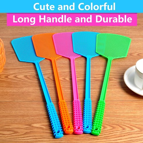 Fly Swatter 5-Pack | Heavy-Duty Manual Fly Killer with Long Handle for Indoor & Outdoor Use