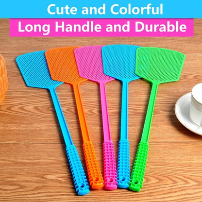 Fly Swatter 5-Pack | Heavy-Duty Manual Fly Killer with Long Handle for Indoor & Outdoor Use