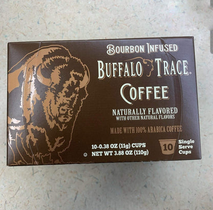 10 Count Buffalo Trace Bourbon Flavored medium roast Coffee for Single Serve Coffee Makers