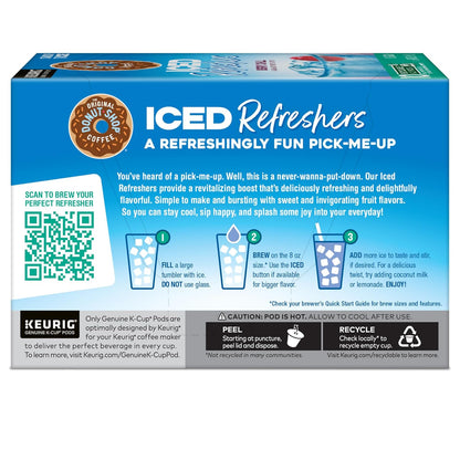 Original Donut Shop Iced Refreshers - Berry Chill Brew Over Ice K-Cup Pods | 60 Count (6 Packs of 10)