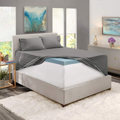 Hearth & Harbor Queen Sheet Set - Extra Deep Pocket for 18-24 Inch Mattresses - 6 Piece Grey Set
