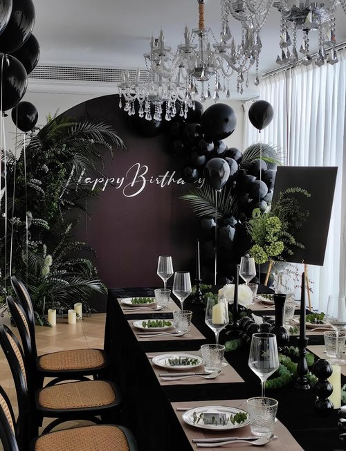 Black Balloons | 12-Inch Round Latex Balloons - Shiny Party Decorations for Graduation, Birthday & Weddings