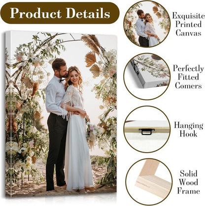 Custom Canvas Prints - Personalized Photo Wall Art for Weddings, Family, and Home Decor | 16x20 Wrapped Frame