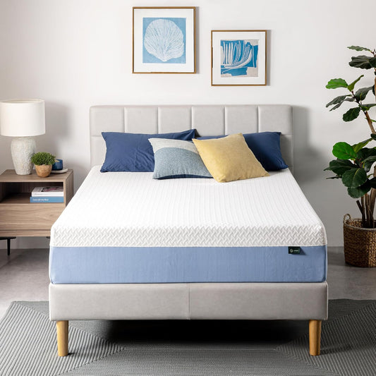 Zinus 12 Inch King Cooling Memory Foam Mattress - Fiberglass Free, Medium Feel, Breathable Design